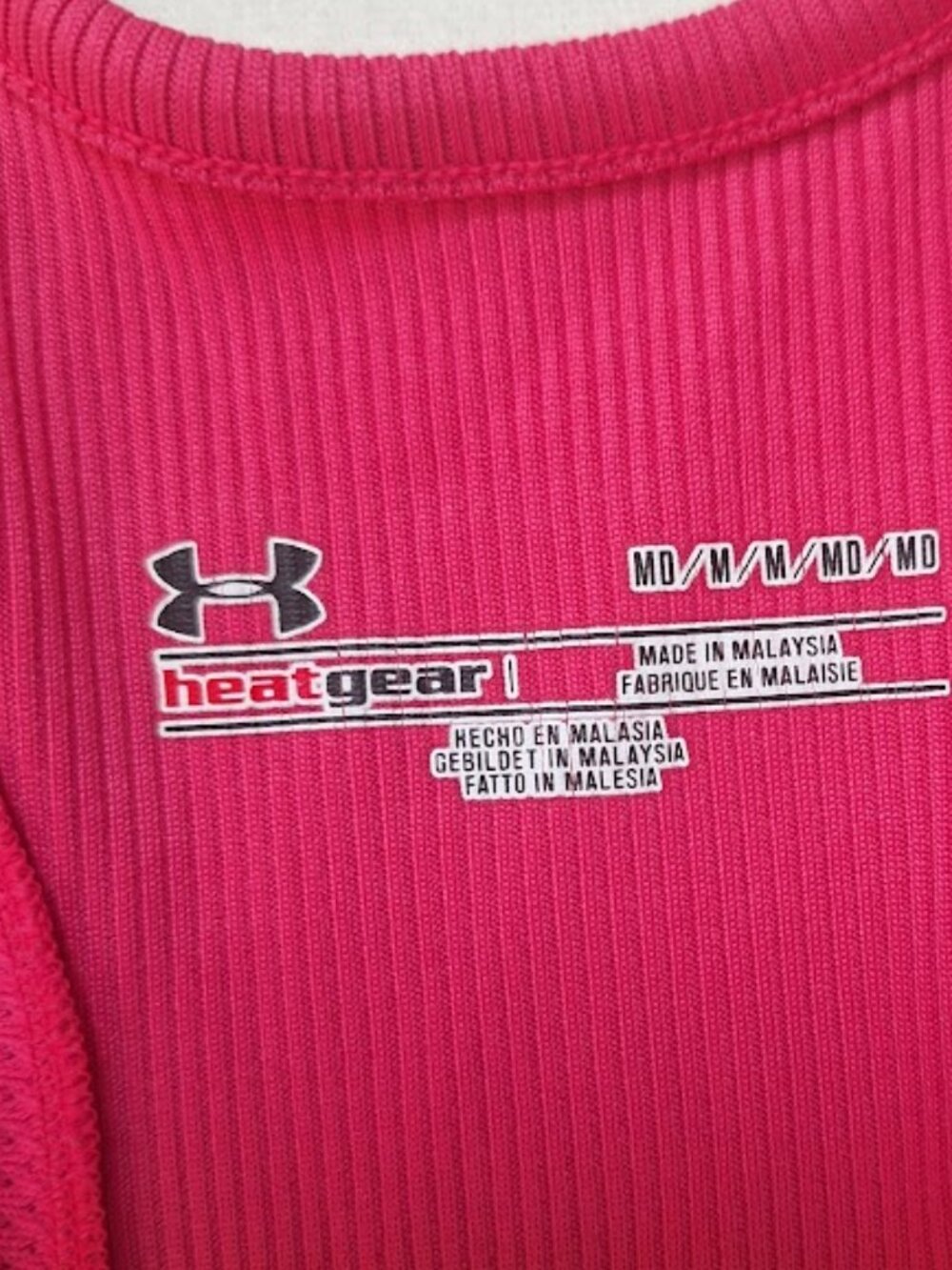 Under Armour Pink Ribbed Racerback Tank Top Size M - Picture 4 of 7